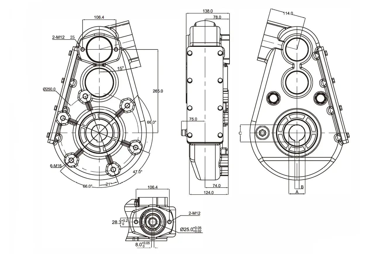 Fertilizer Seeder Gearbox Ep35 For Fertilizer Broadcaster